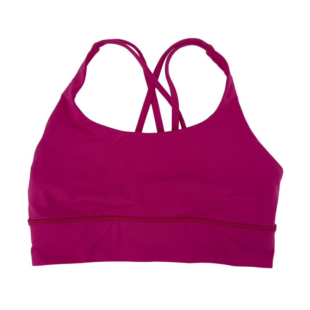 Lululemon Free To Be Bra Wild Pink Strappy Back Sports Bra Women Size 8